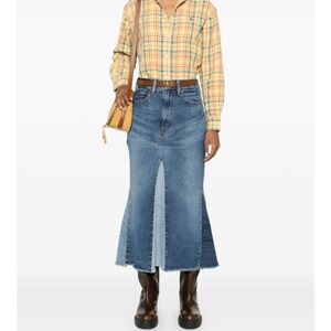 Polo Ralph Lauren patchwork denim maxi skirt Size 30/10